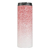 Bouteilles Isothermes Rose Parties scintillant Or Ombre Moderne Monogram (Dos)