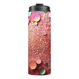 Bouteilles Isothermes Rose Parties scintillant or Température 12oz