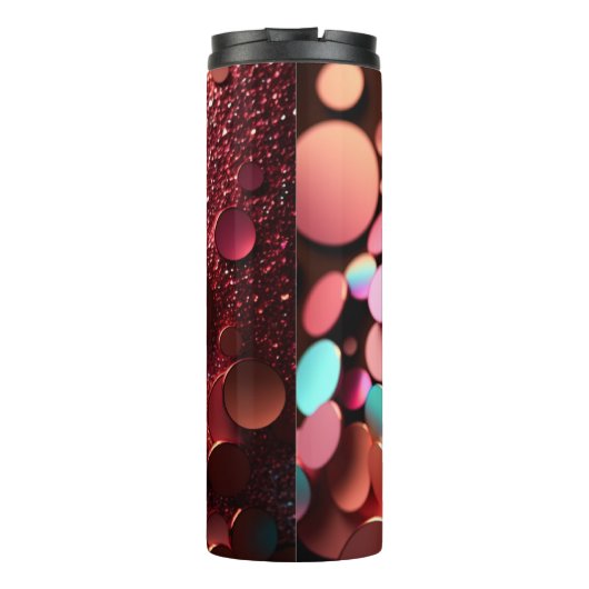 Bouteilles Isothermes Rose Parties scintillant or Température 12oz (Dos)