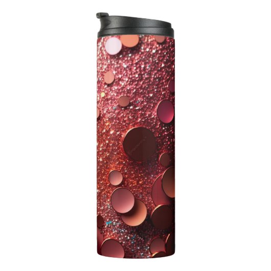 Bouteilles Isothermes Rose Parties scintillant or Température 12oz (Tourné sur la droite)