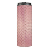 Bouteilles Isothermes Rose Rose Motif or élégant Monogramme (Dos)