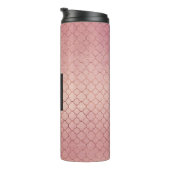 Bouteilles Isothermes Rose Rose Motif or élégant Monogramme (Tourné sur la droite)
