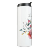 Bouteilles Isothermes Rose rose pâle L'amour floral est doux (Tourné sur la gauche)