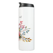 Bouteilles Isothermes Rose rose pâle L'amour floral est doux (Tourné sur la droite)