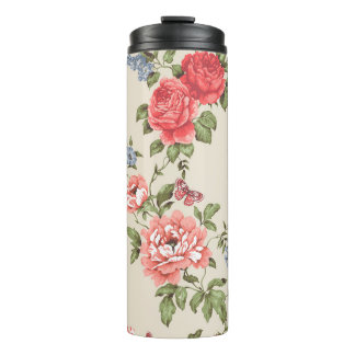 BOUTEILLES ISOTHERMES ROSE ROUGE MOTIF SANS PARAMÈTRE AVEC BELLES BLEUES