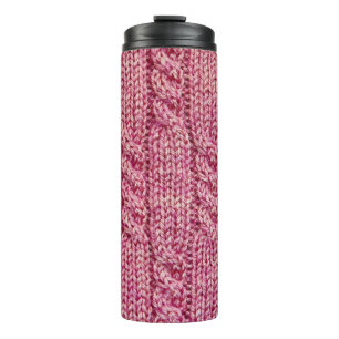 Bouteilles Isothermes Rose tricoté