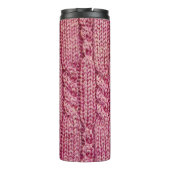 Bouteilles Isothermes Rose tricoté (Dos)