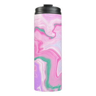 Bouteilles Isothermes Rose, Violet, Art Marbre Vert Menthe