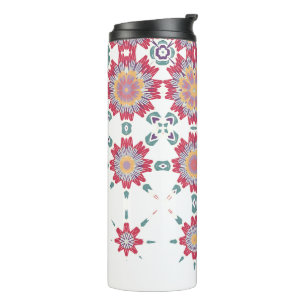 Bouteilles Isothermes Rose violet blanc Aquarelle Fleurs