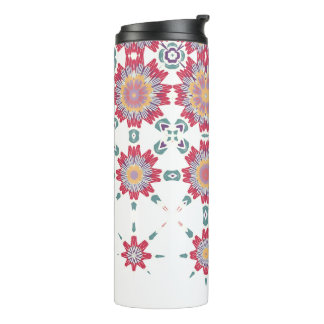 Bouteilles Isothermes Rose violet blanc Aquarelle Fleurs