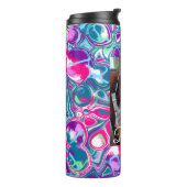 Bouteilles Isothermes Rose, Violet, Bleu Artsy Coloré (Tourné sur la gauche)