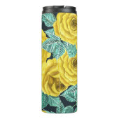 Bouteilles Isothermes Roses d'aquarelle jaune avec feuilles et pattes de (Dos)