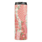 Bouteilles Isothermes Roses de Patchwork : conception motif transparente (Dos)