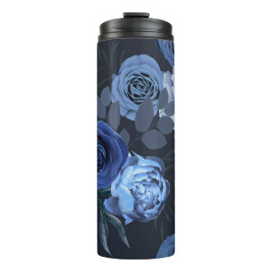Bouteilles Isothermes Roses de pivoines : Floral foncé Vintage.