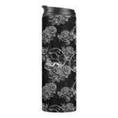 Bouteilles Isothermes Roses des crânes et des calques | Gothique Glam Fu (Tourné sur la droite)