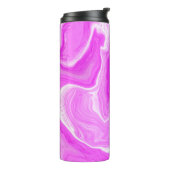 Bouteilles Isothermes Roses et Marbres blancs torsades Fluid Art (Tourné sur la gauche)