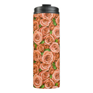 Bouteilles Isothermes Roses Roses Corail Motif Floral