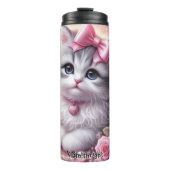 Bouteilles Isothermes Roses roses roses Fluffantes Blanc Kitten Rose (Devant)
