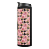 Bouteilles Isothermes Roses roses sur le Monogramme arlequin (Tourné sur la droite)