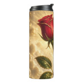 Bouteilles Isothermes Roses rouges et blanches entrelacées. (Tourné sur la gauche)