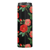 Bouteilles Isothermes Roses Rouges, Fond Noir, (Dos)