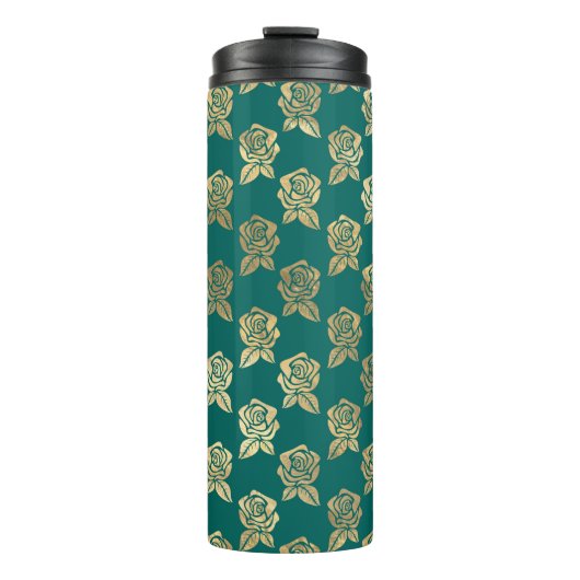 Bouteilles Isothermes Roses turquoise et Gold (Devant)