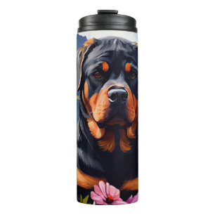 Bouteilles Isothermes Rottweiler sur une pagaie : Une aventure pittoresq