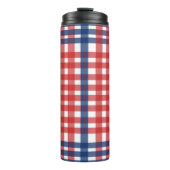Bouteilles Isothermes Rouge blanc et bleu En vichy plaid (Devant)