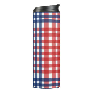 Bouteilles Isothermes Rouge blanc et bleu En vichy plaid