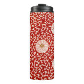 Bouteilles Isothermes Rouge Floral Vibrant Ornate Classé Motif (Devant)