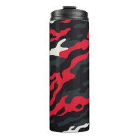 Rouge Noir Gris Blanc Camouflage Camo Motif