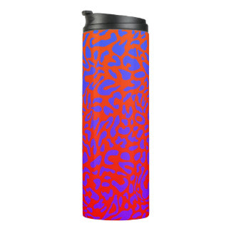 Bouteilles Isothermes Rouge Orange Violet Imprimé Grand Léopard