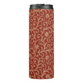 Bouteilles Isothermes Rouges et or Damask Flor Scroll (Dos)
