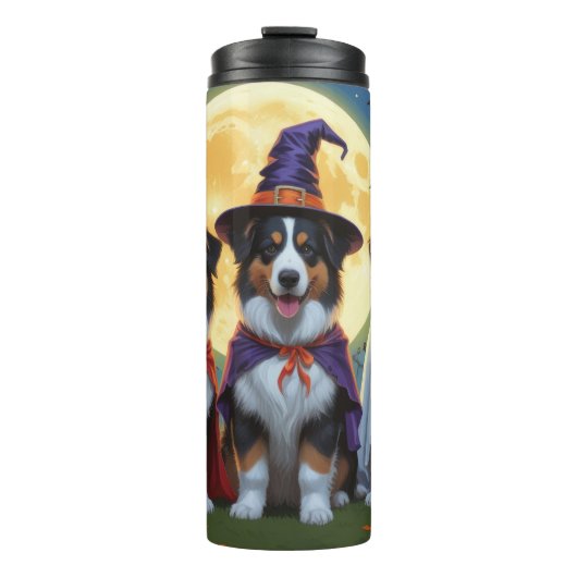 Bouteilles Isothermes Rough Collie Chiens Citrouille Halloween Funny (Devant)