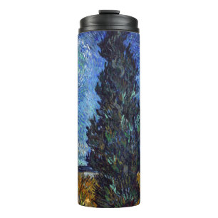 Bouteilles Isothermes Route avec cyprès de Van Gogh Impressionnisme