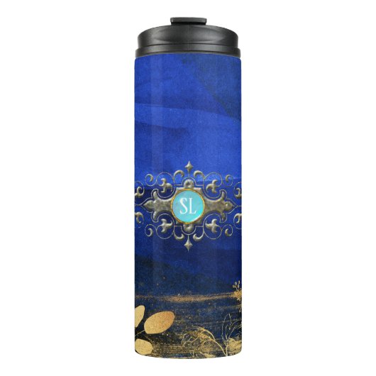 Bouteilles Isothermes Royal Blue et Gold Turquoise Gemstone (Devant)