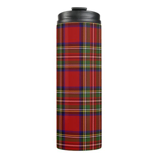 Bouteilles Isothermes Royal Stewart Tartan Plaid Scottish Motif (Devant)