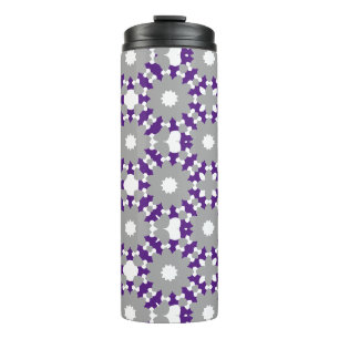 Bouteilles Isothermes Royal violet gris blanc Cercles connectés Motif