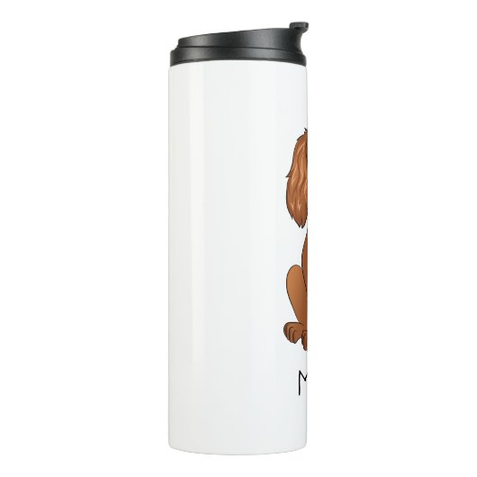 Bouteilles Isothermes Ruby Cavalier King Charles Spaniel Chien & Nom (Tourné sur la gauche)