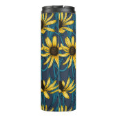 Bouteilles Isothermes Rudbekia jaune sur la marine (Dos)