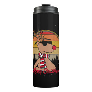 Bouteilles Isothermes Rudolph Red Nose Reindeer Vintage coucher de solei