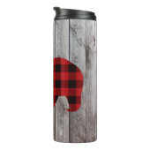 Bouteilles Isothermes ruodland barn wood red buffalo plaid bear (Tourné sur la droite)