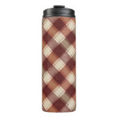 Bouteilles Isothermes Rustic Cream Orange Rust Red Plaid Pattern (Devant)