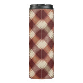 Bouteilles Isothermes Rustic Cream Orange Rust Red Plaid Pattern (Dos)