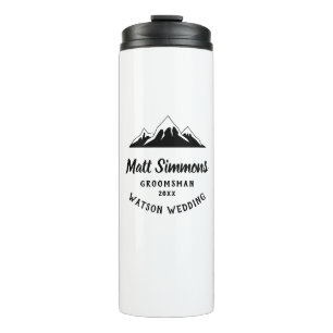 Bouteilles Isothermes Rustic Mountain Mariage Groomsman Cadeau Cool mode