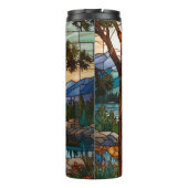 Bouteilles Isothermes Rustic mountain range landscape stain glass  (Dos)