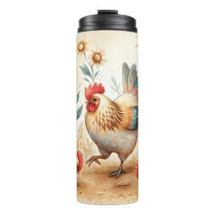 Bouteilles Isothermes Rustique Barnyard Chickens Boho Country Farm