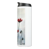 Bouteilles Isothermes Rustique chic mariage rouge aquarelle poppies (Tourné sur la droite)