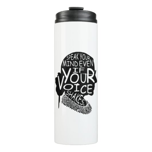 Bouteilles Isothermes Ruth Bader Parle De Ton Esprit Même Si Ta Voix Tir (Devant)