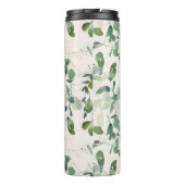 Bouteilles Isothermes Sage Green Eucalyptus Feuilles sur Monogramme de c (Dos)